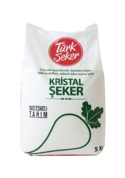 Türk Şeker Kristal Toz Şeker 5 kg - Yüksek Kalite ve Ekonomik Kullanım