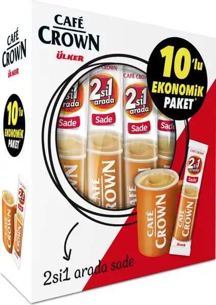 Ülker Cafe Crown 2si1 Sade Kahve 10x11g ile Taze ve Doğal Kahve Deneyimi