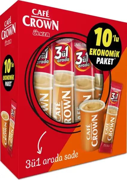 Ülker Cafe Crown 3ü1 Sade Kahve Paketiyle Günlük Kahve Keyfini Yüksek Kalitede Yaşayın