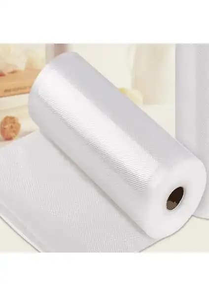 Vakur Çift Taraflı Tırtıklı Vakum Rulosu 28 cm genişlik ve 5 metre uzunluk ile dayanıklı ve çok yönlü kullanım