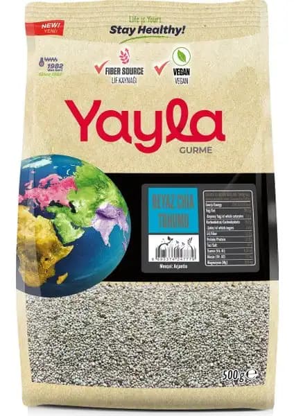 Yayla Gurme Beyaz Chia Tohumu Sağlıklı Yaşam ve Beslenme İçin İdeal Bir Seçenek