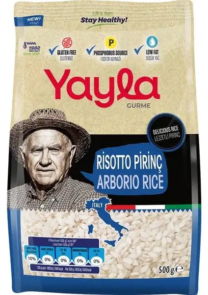 Yayla Gurme Risotto Pirinç 500 gr: Yüksek Kalite ve Lezzet İçin İdeal Pirinç Seçeneği