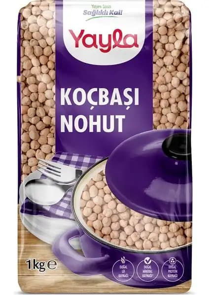 Yayla Koçbaşı Nohut 1 Kg: Yüksek Kalite ve Lezzet Garantili Doğal Nohut