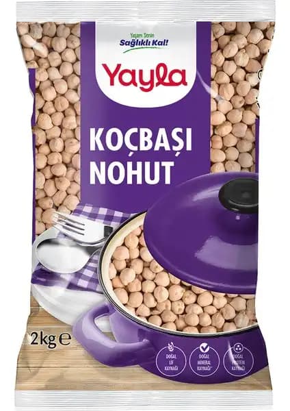 Yayla Koçbaşı Nohut 2 Kg Doğal ve Taze Bakliyat, Lezzetli Tarifler İçin Uygun Seçenek