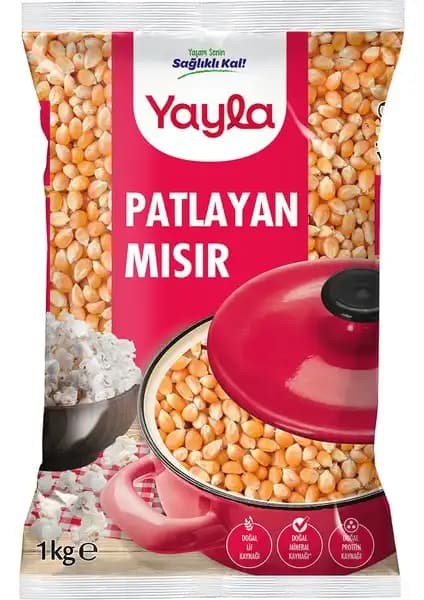 Yayla Patlayan Mısır 1 kg: Doğal ve Lezzetli Patlamış Mısır Atıştırmalığı