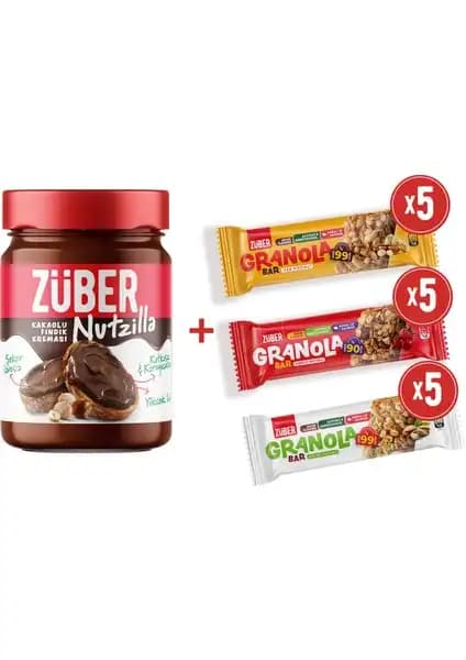 Züber Nutzilla Fındık Kreması ve Granola Bar Deneme Paketi Sağlıklı ve Lezzetli Alternatifler