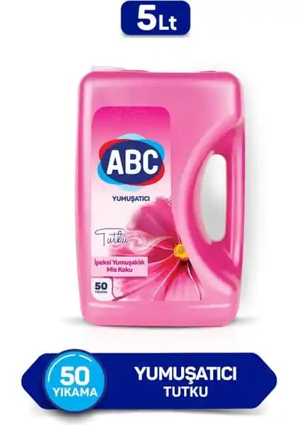 ABC Tutku Yumuşatıcı 5 LT: Gül kokulu, dokuyu yumuşatan ev tipi çamaşır yumuşatıcı