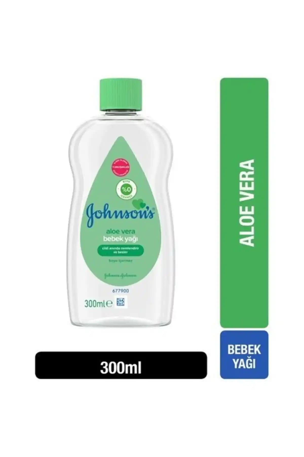 Aloe Vera içeren Johnson's Baby Bebe Yağı 300 ml ile hassas ciltler için nem ve konfor