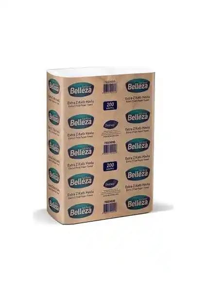 Belleza Extra Z Katlı Havlu Seti: 200 Yaprak, 12 Paket, Kokusuz ve Dayanıklı Tasarım