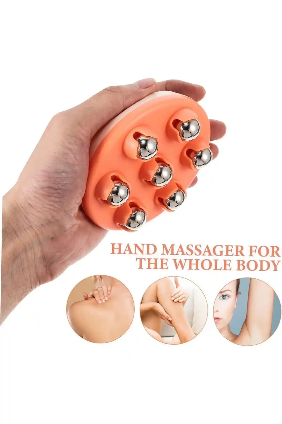Bilyeli Vücut Masaj Aleti: 9 Misketli Tasarım ile Rahatlama ve Kan Dolaşımını Destekler