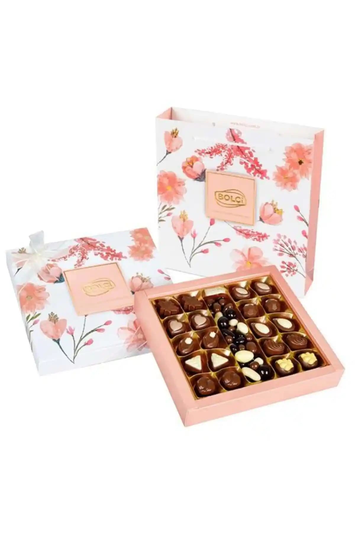 Bolçi Flower Kutu Hediye Özel Çikolata 350g: Zengin Kakao ve Kremsi Doku Aroma Zenginliği