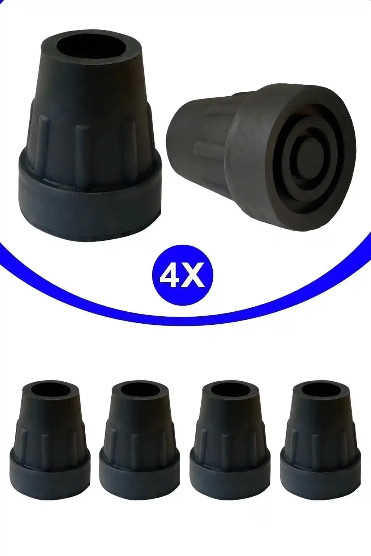 Bundera Kaymayan Baston Lastiği 4’lü Set – İç Çap 19 mm, 5 x 1,9 cm, Kaymaz Taban