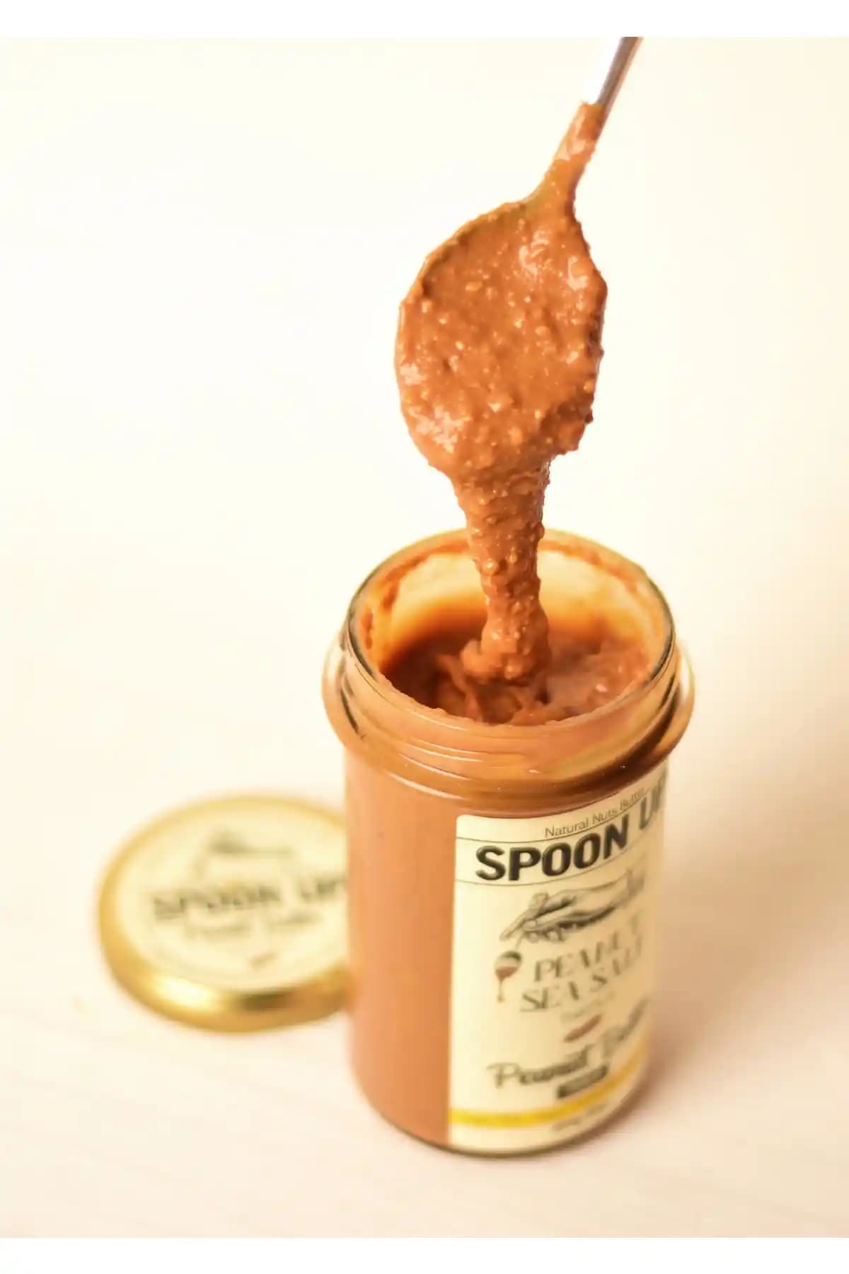 Deniz Tuzlu Parçacıklı Fıstık Ezmesi – Glutensiz, Katkısız ve Şekersiz 485 g