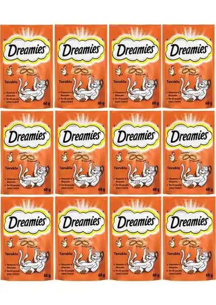 Dreamies Tavuklu Kedi Ödülü 60 g x 12 Adet – Besin Değerleri ve Kullanım Özellikleri