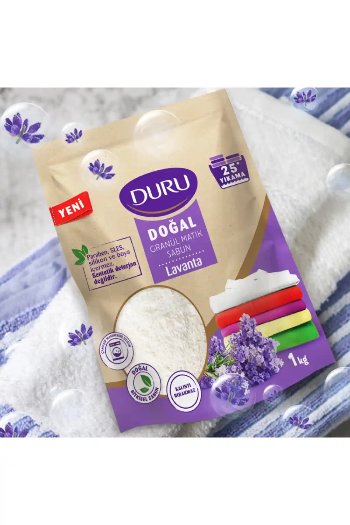 Duru Granül Matik Sabun Lavanta: Doğal, Anti Alerjik Toz Çamaşır Deterjanı Türkiye Menşei
