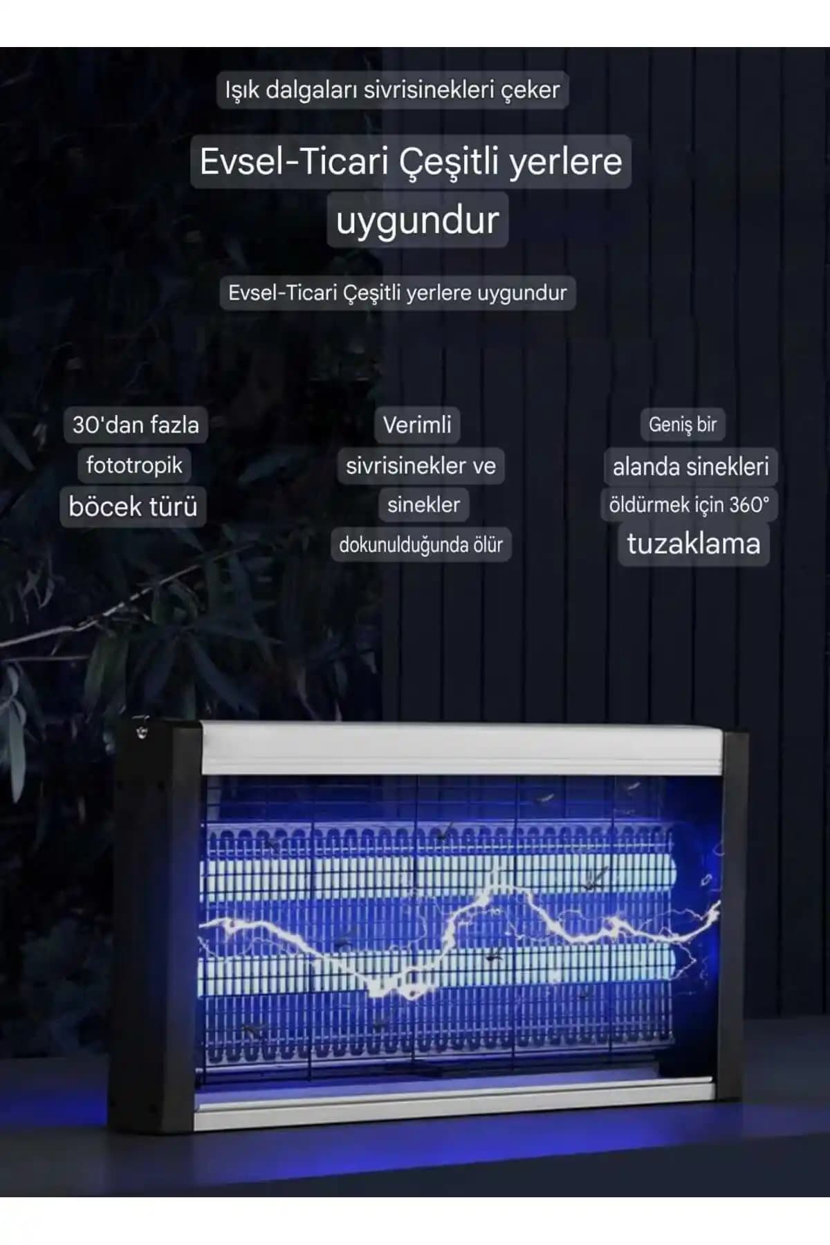 Ev İçin Sivrisinek ve Böcek Kontrollü Cihaz: Mavi Işıkla Elektrikli Yok Edici Özellikler