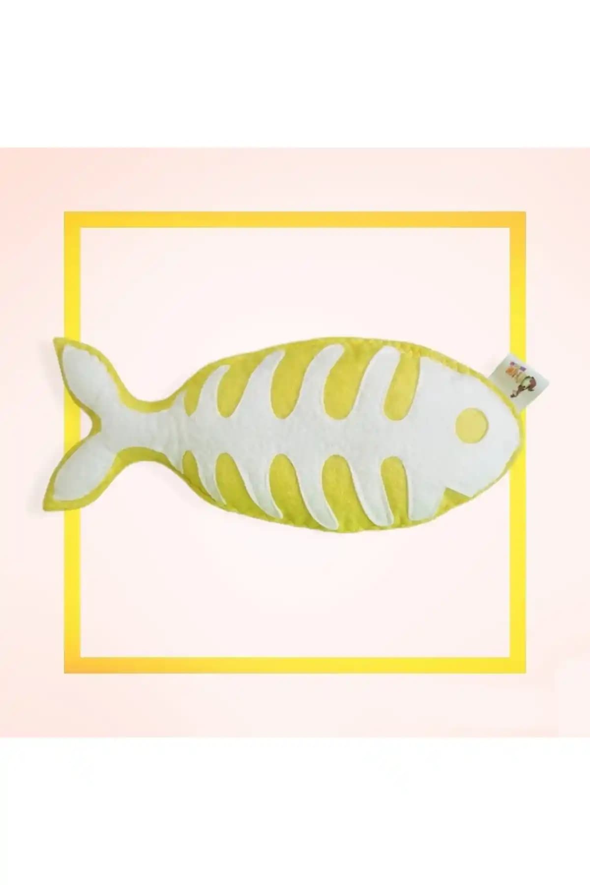 Genel Markalar Sarı Balık: Kedi Nanesi İçeren Keçe Oyuncak ve Yastık Seti – Wuwiv