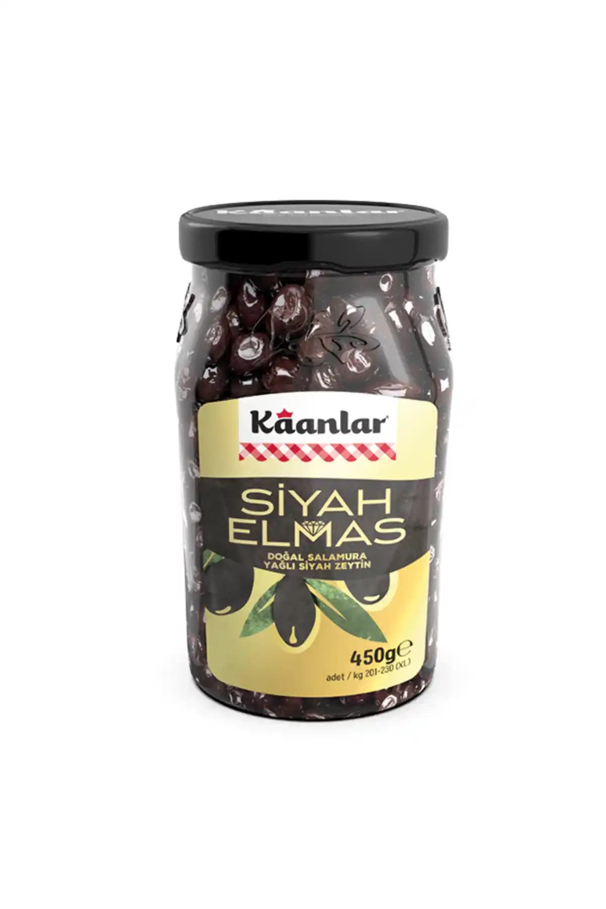 Kaanlar 450 Gr Siyah Elmas Zeytin – Türkiye Kökenli Tuzlu ve Acı Dengeyle