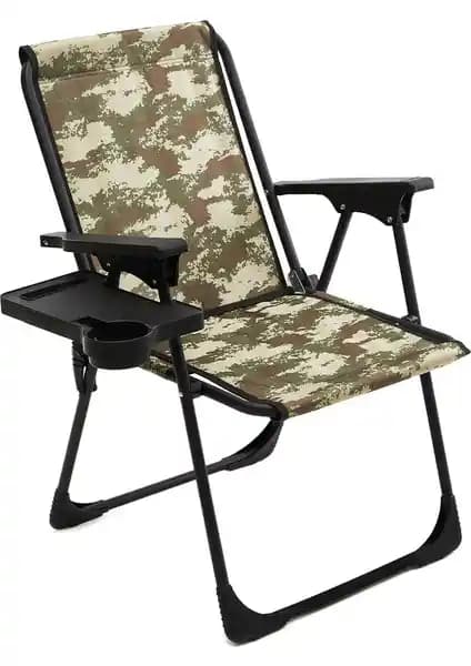 Kamuflaj ve Lacivert Moniev Natura kamp sandalyesinin konfor ve dayanıklılık farkları