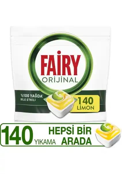 Limonlu Hepsi Bir Arada Bulaşık Makinesi Kapsülü – 140 Yıkama Kapasitesi Parlatıcı