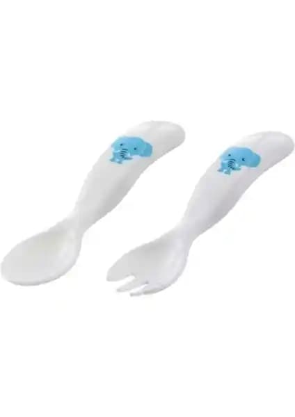 Mamajoo Eğitici Ergonomik Bebek Mama Kaşık ve Çatal Seti – 6 Ay ve Üzeri Güvenli Tasarım