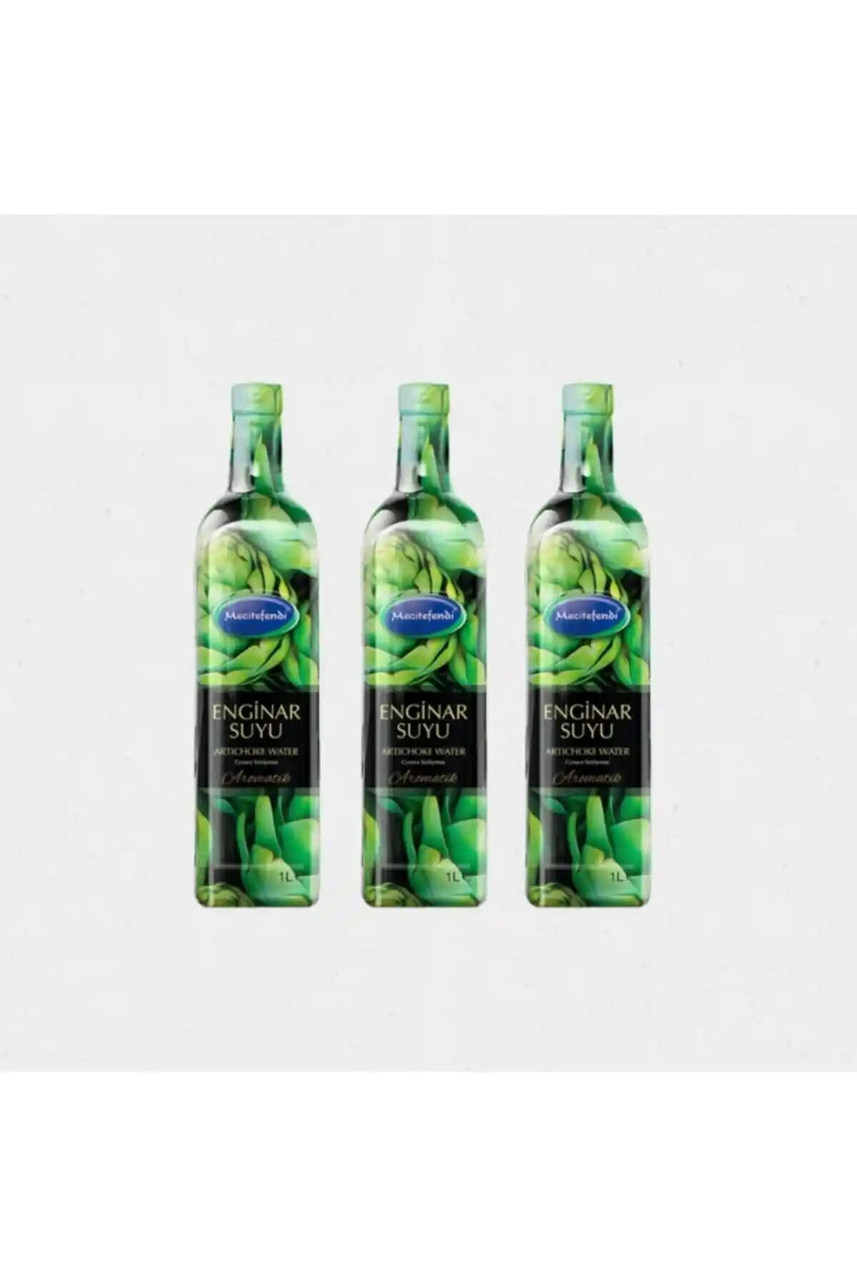 Mecitefendi Enginar Suyu Cam Şişe Seti: Üçlü 1 Litre, Türkiye Menşei ve Doğal İçim