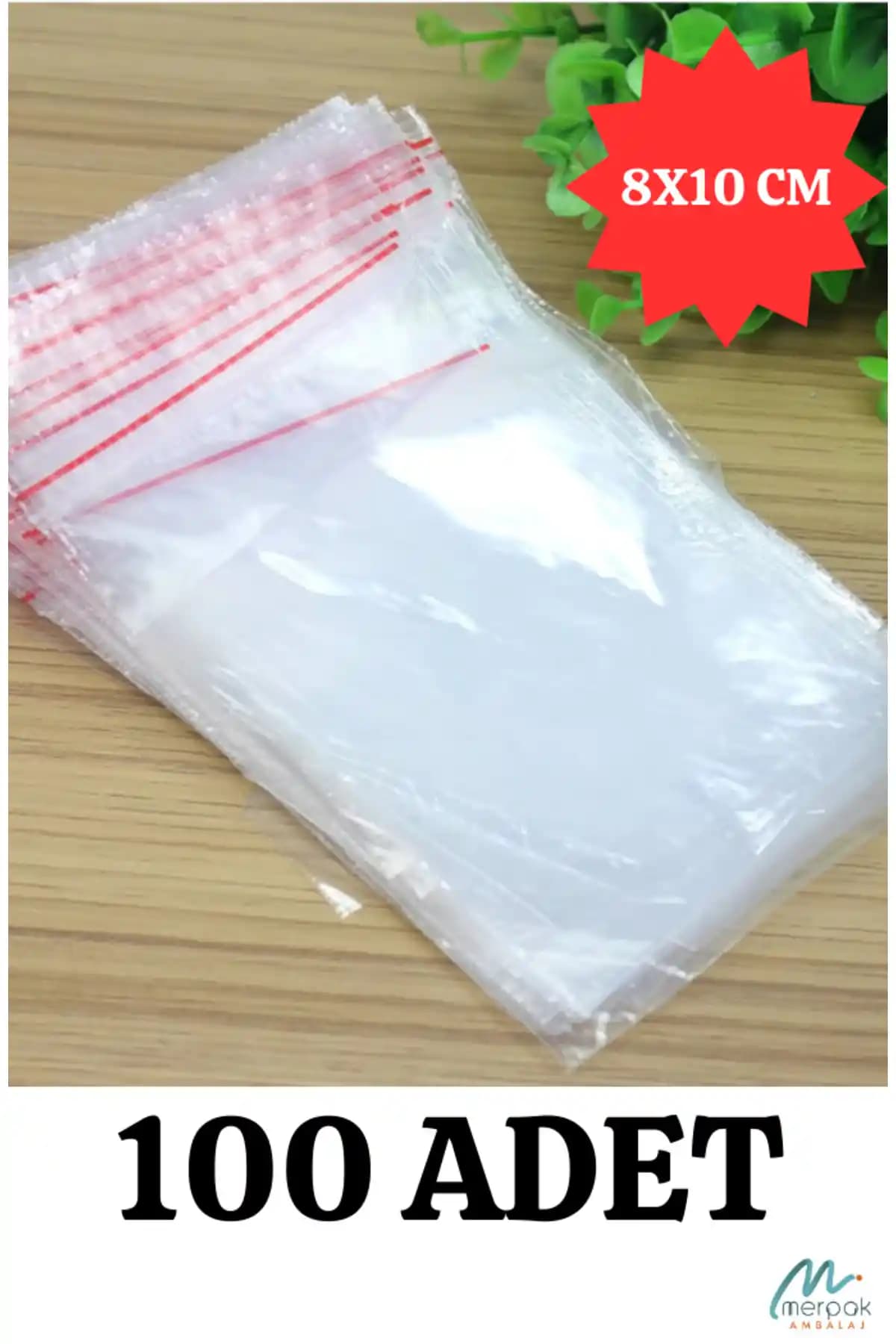 Merpak Ambalaj Kilitli Şeffaf Saklama Poşeti 8x10 cm – Küçük Eşyaların Güvenli Düzeni