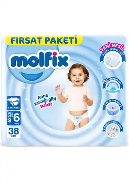Molfix Ekstra Büyük 6 Beden ile Prima Bebek 6 Beden: Emicilik ve Sızıntı Karşılaştırması
