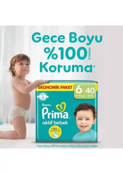 Prima Aktif Bebek Bezi 6 Beden ile 8 Beden Uyum ve Sızdırmazlık Farklarını İnceleyin