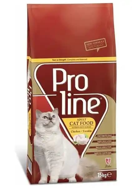 Proline Tavuklu Yetişkin Kedi Maması (15 kg): kuru mama analizi ve üretici bilgileri