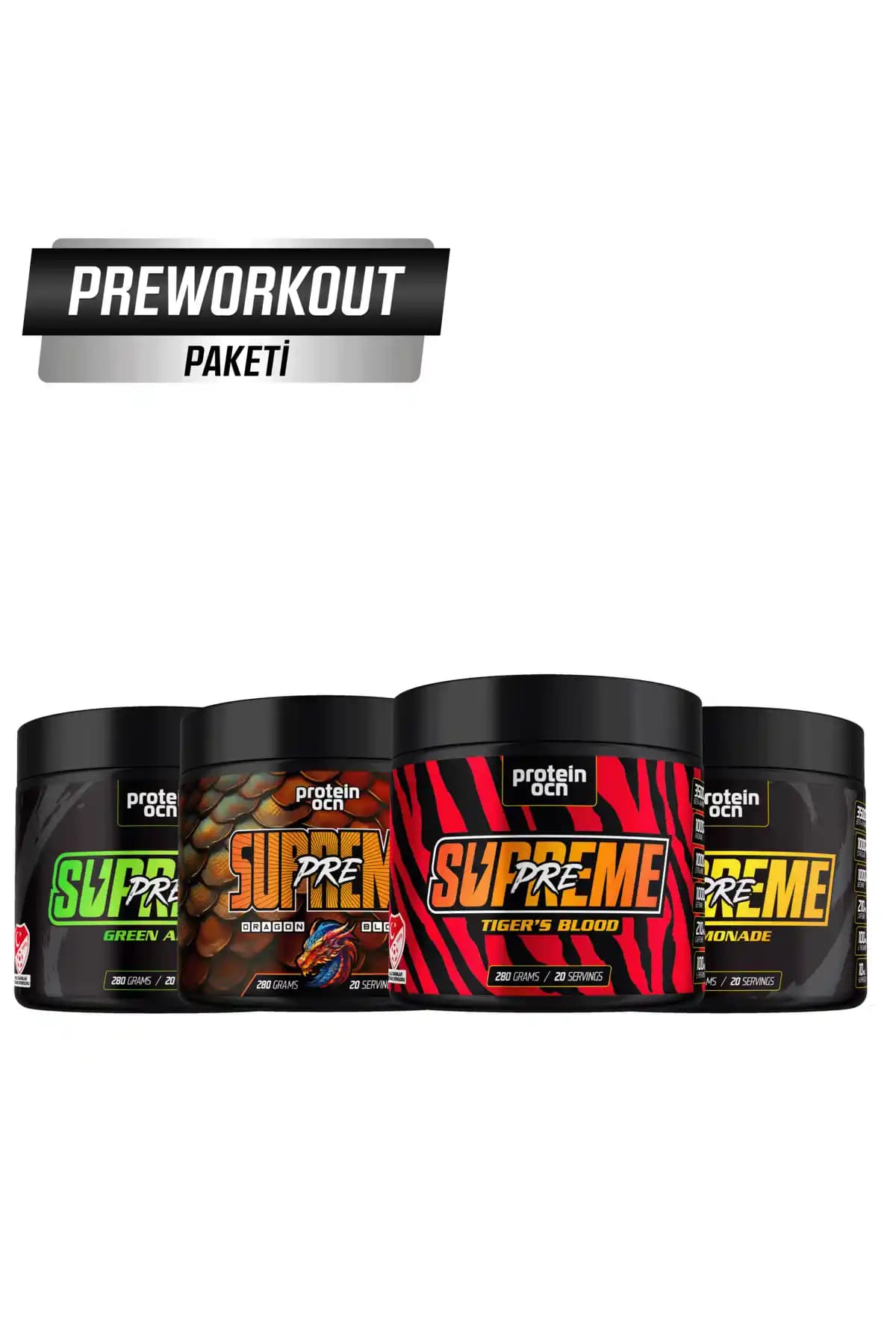 Proteinocean Preworkout Supreme: Türkiye Menşeli 4'lü Ön Antrenman Takviyesi Enerji Odak Desteği