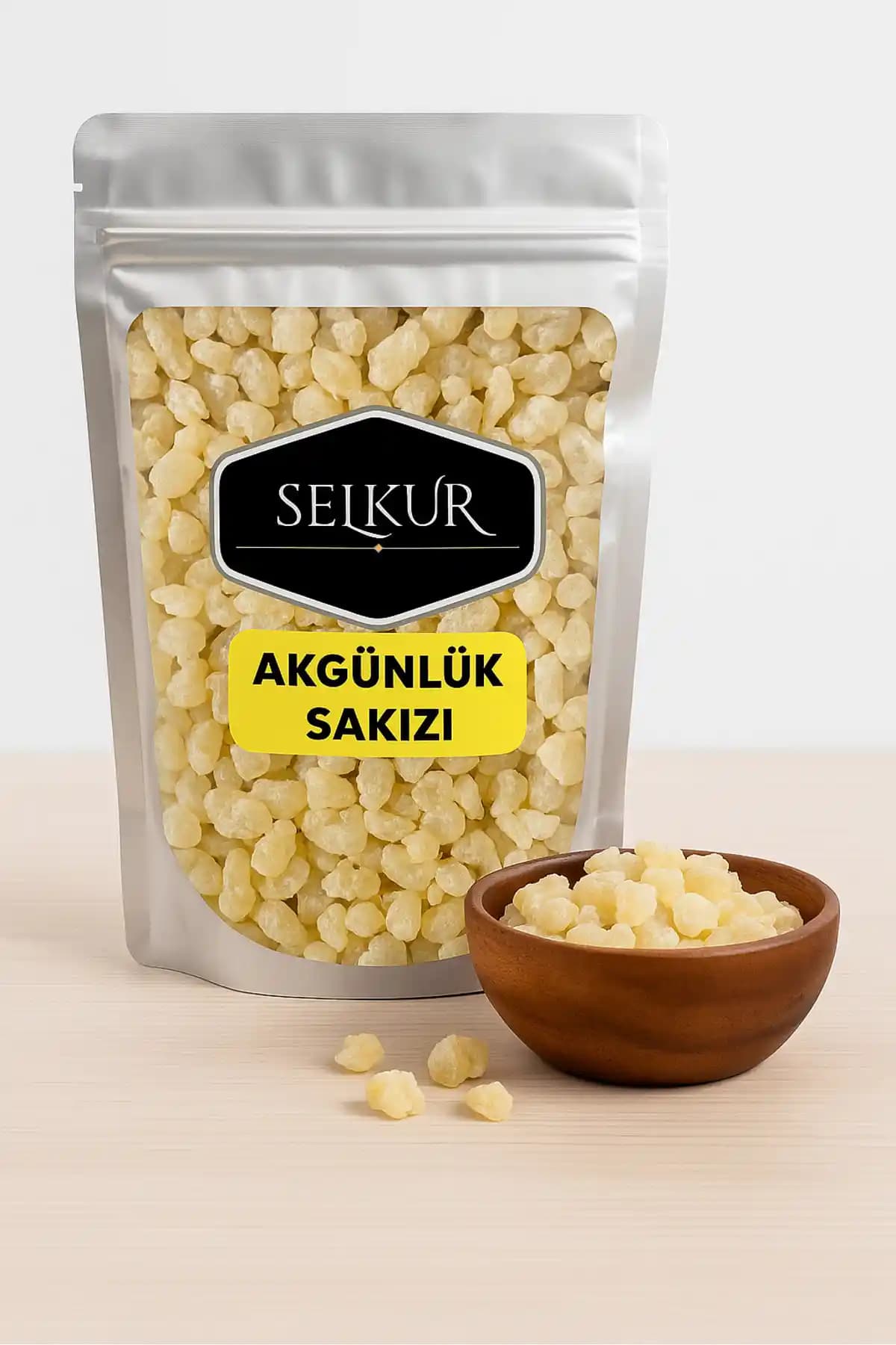 Selkur Akgünlük Sakızı 100 g - Doğal Sığla Reçinesi, Organik İçerik ve Vakumlu Ambalaj