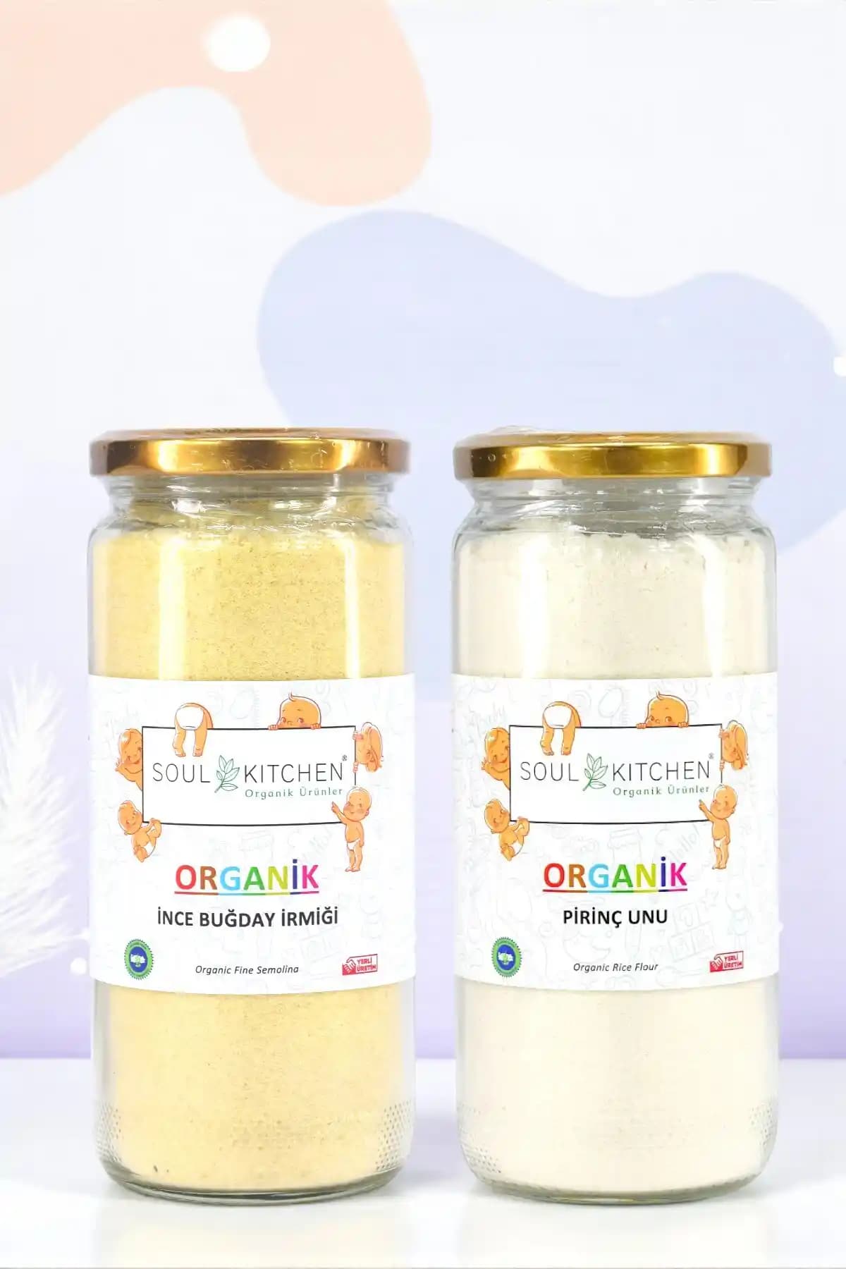 Soul Kitchen Organik Bebek Besinleri Avantaj Paketi: İnce Buğday İrmiği ve Pirinç Unu