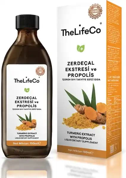 TheLifeCo Zerdeçal Sıvı Ekstraktı ve Propolis ile Karabaş Otu Takviye 150 ml