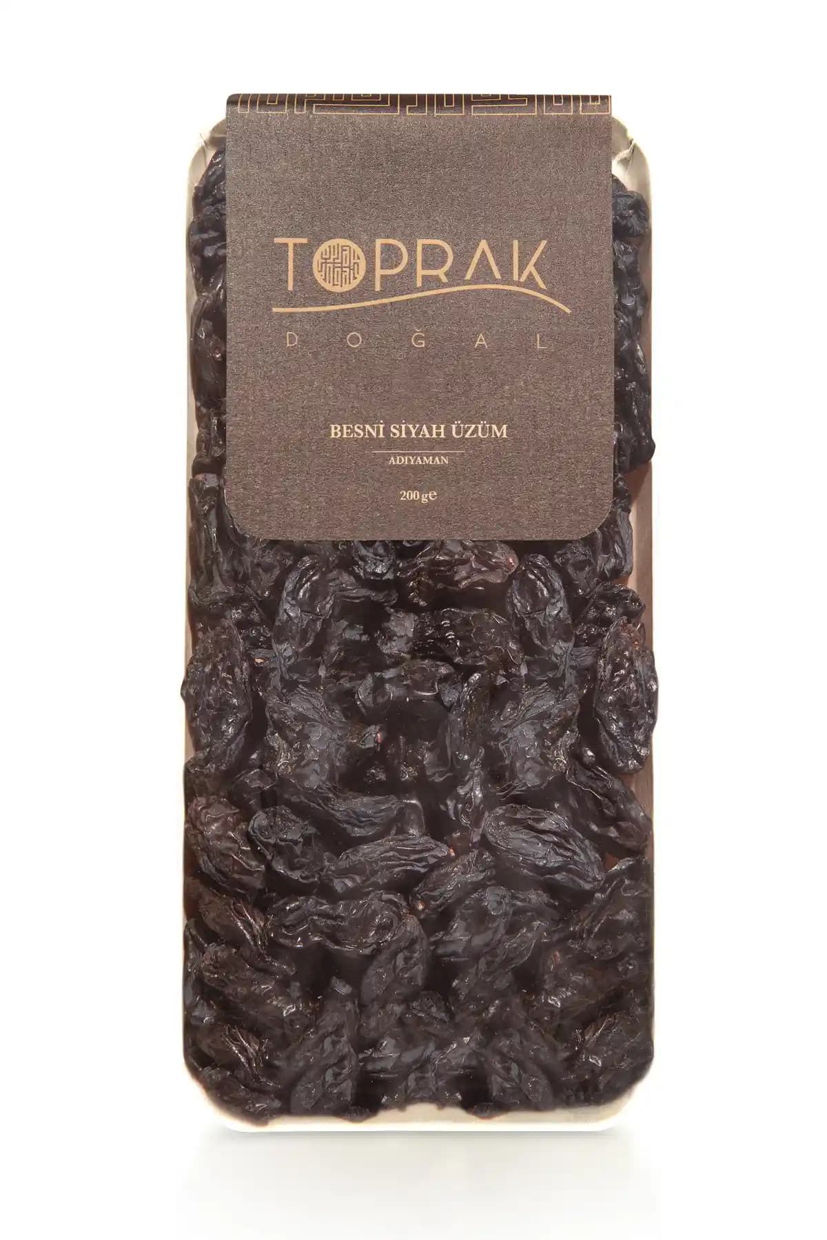 Toprak Doğal Besni Üzümü: Adıyaman kökenli çekirdekli siyah kuru üzüm, doğal kurutma