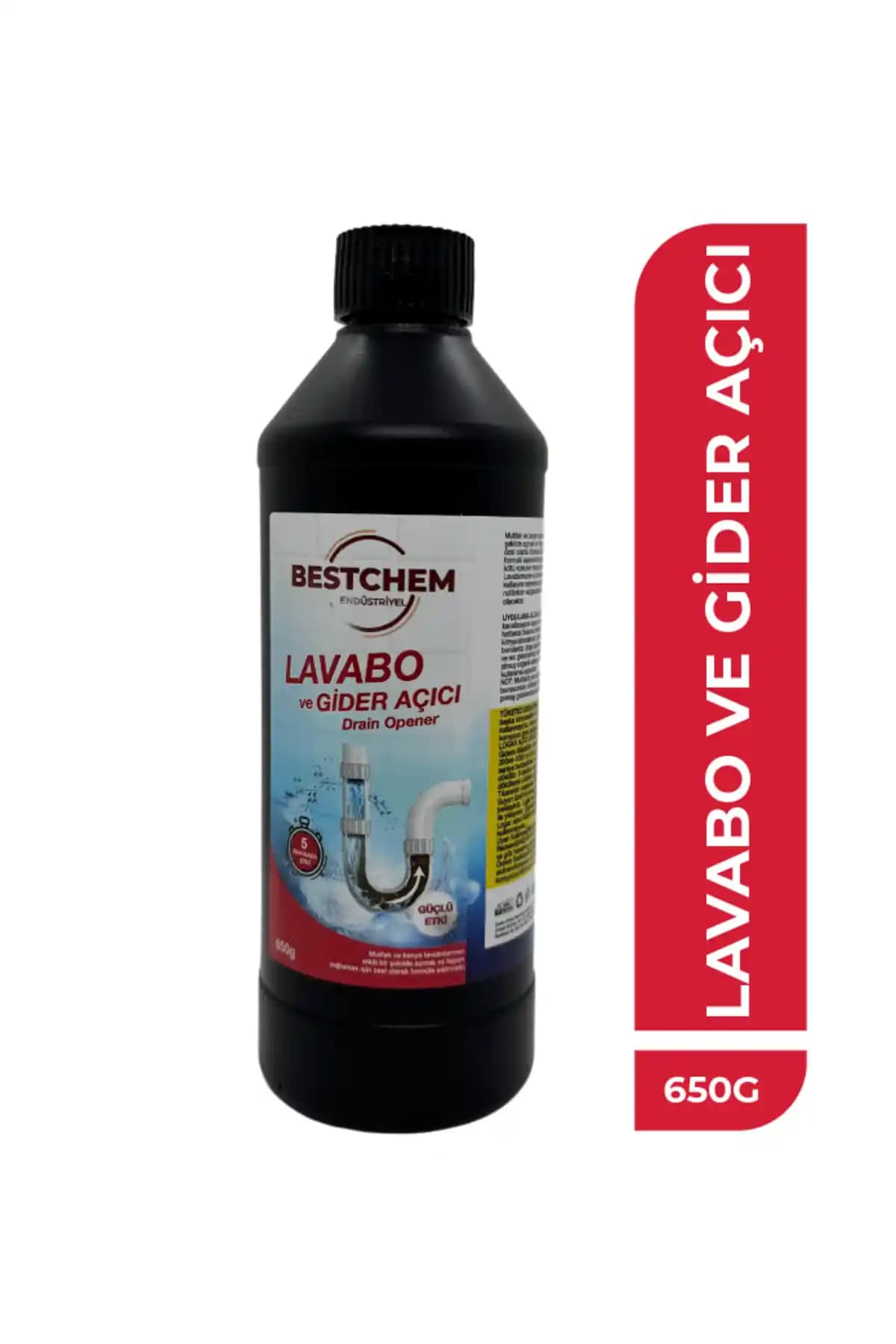 Türkiye Menşeli BESTCHEM Gider Açıcı: Sıvı Formda İki Paket Lavabo, Banyo ve WC için Hızlı Çözüm