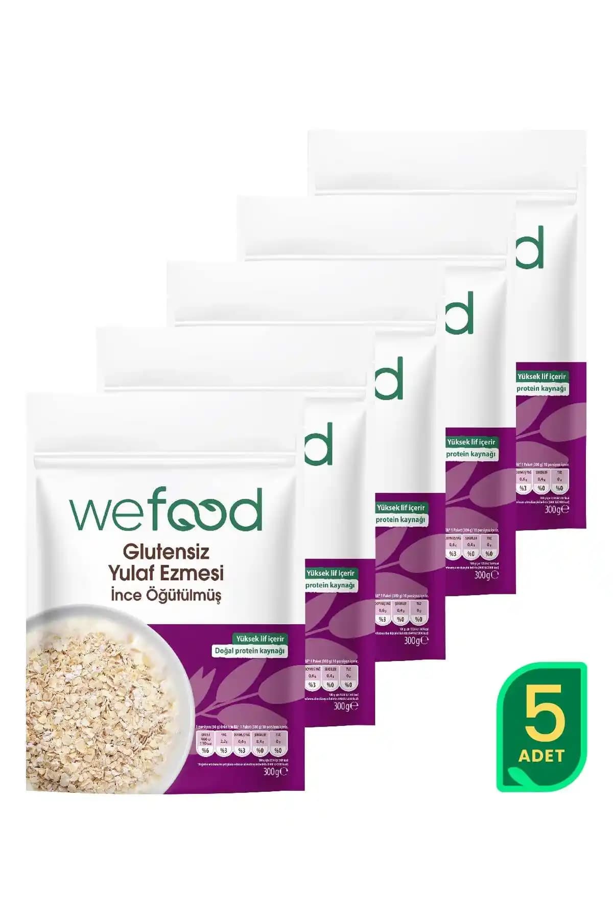 Wefood İnce Öğütülmüş Glutensiz Yulaf Ezmesi 5'li Paket: Hızlı ve Pratik Kahvaltı