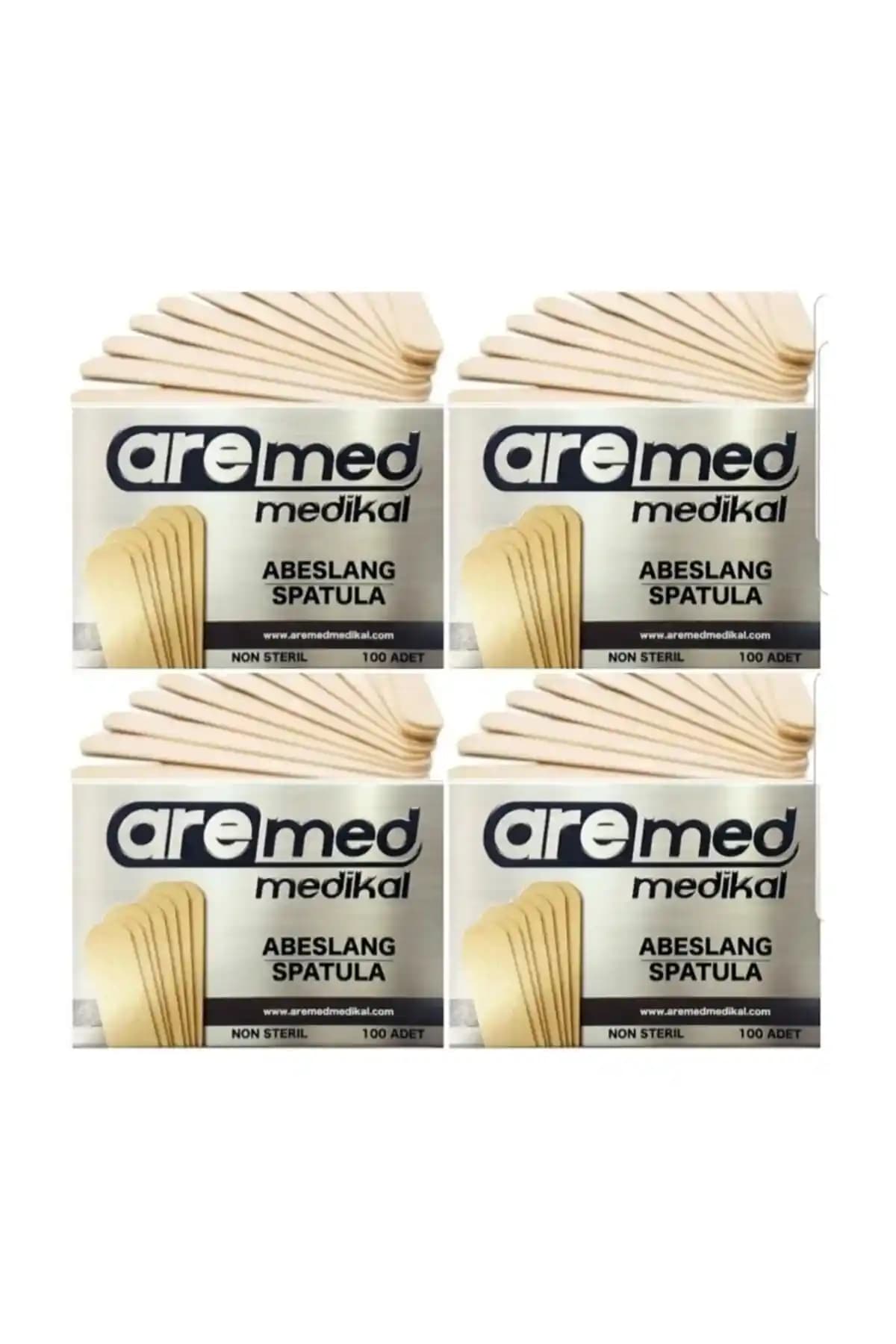 AREMED 4 Kutu 4x100 Abeslang Dil Basacağı Ağda Spatulası Profesyonel ve Güvenilir Kullanım