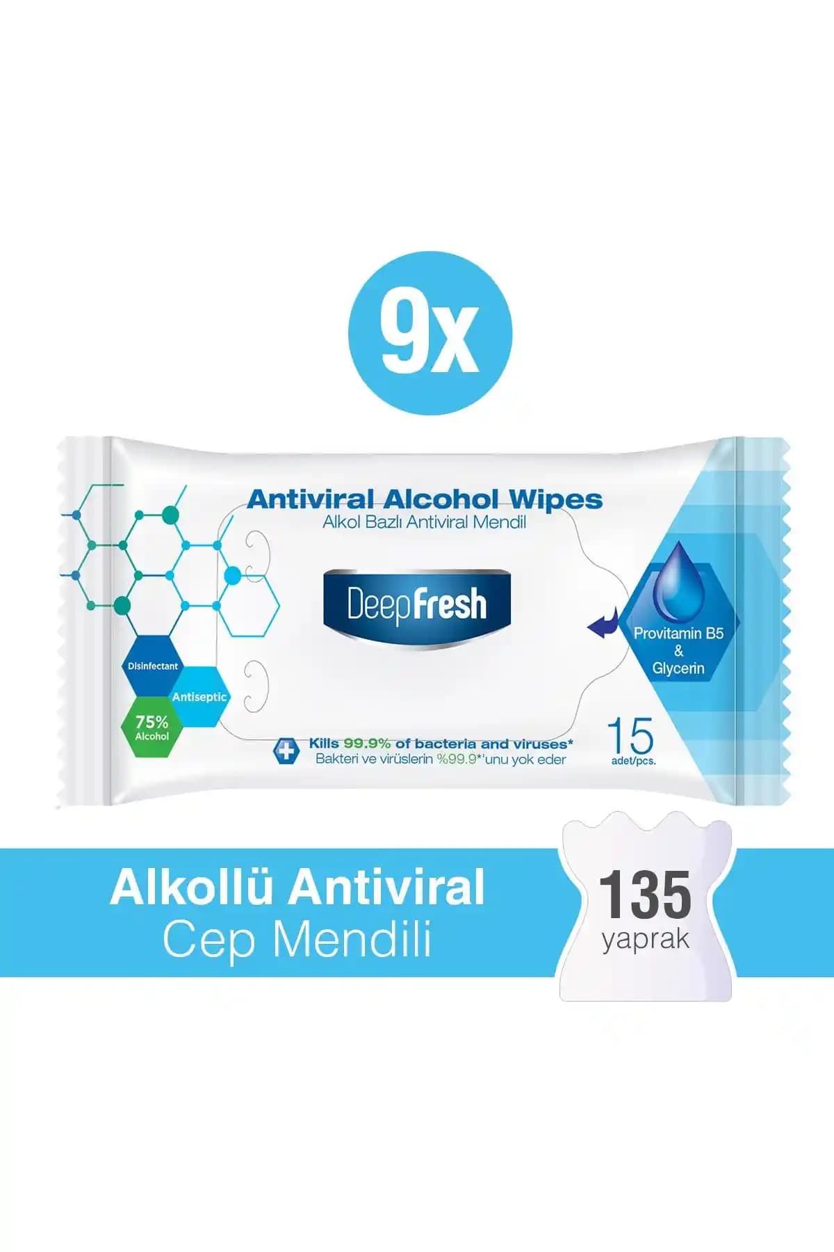 Deep Fresh Alkollü Antiviral Islak Cep Mendili ile Günlük Hijyen ve Temizlik Çözümü