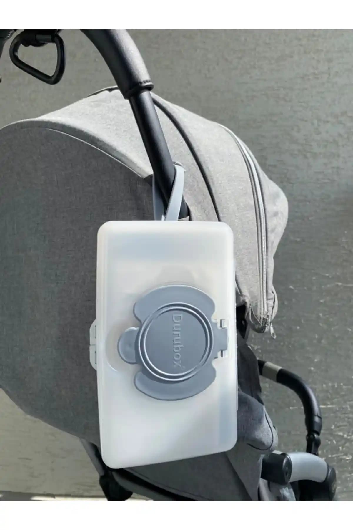 DURUBOX Asılabilir Islak Mendil Kutusu Gri: Pratik, Güvenilir ve Şık Tasarım