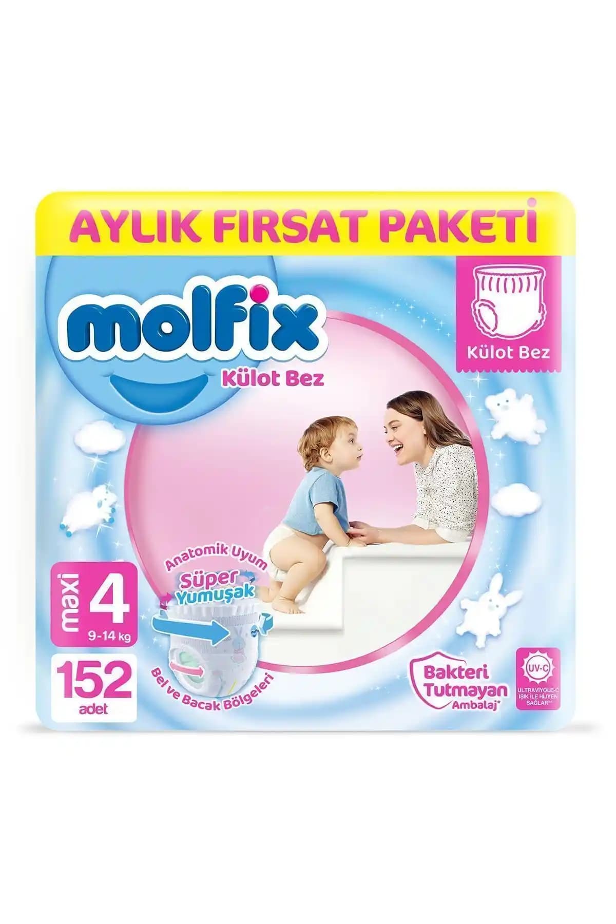 Molfix Külot Bez 4 Beden Maxi Paket Bebekler İçin Güvenli ve Konforlu Kullanım