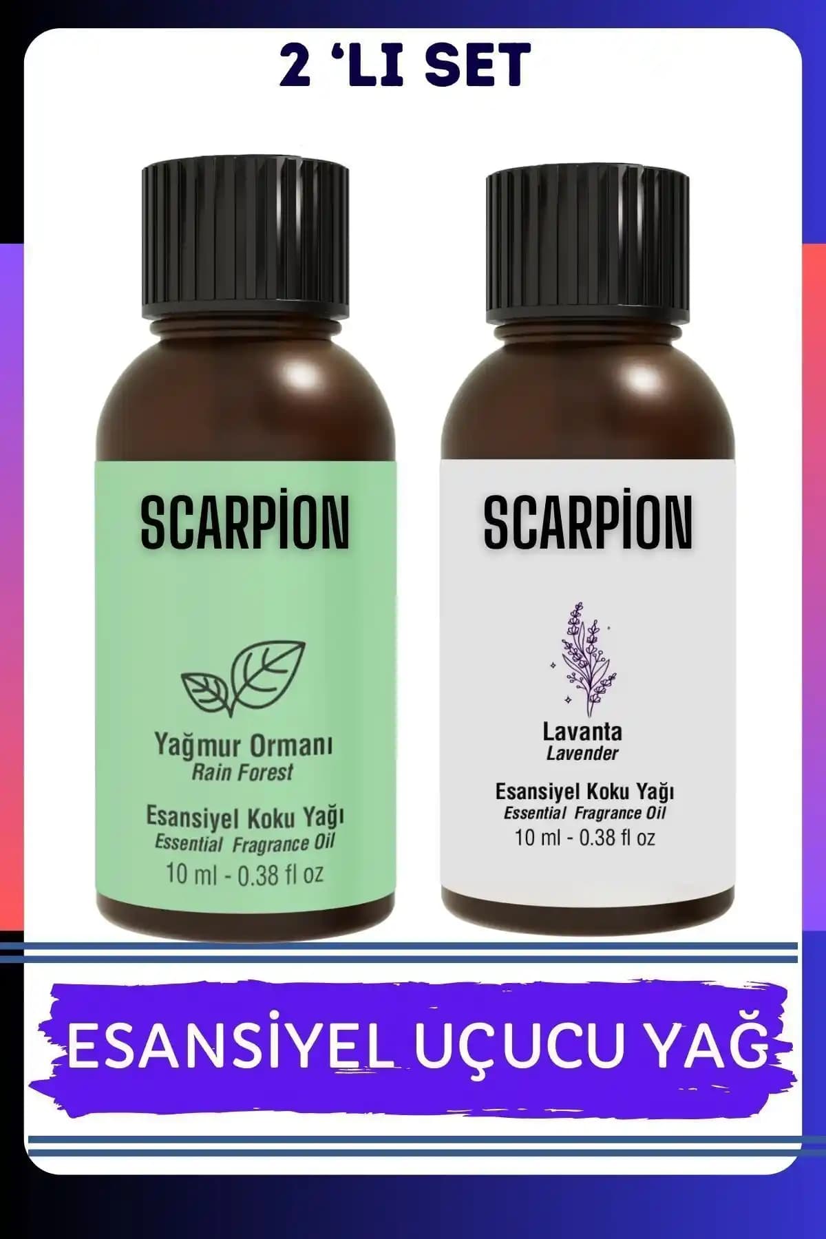 SCARPİON Doğal Esansiyel Yağlar Seti Hava Nemlendiricileri İçin Güvenli ve Kolay Kullanım