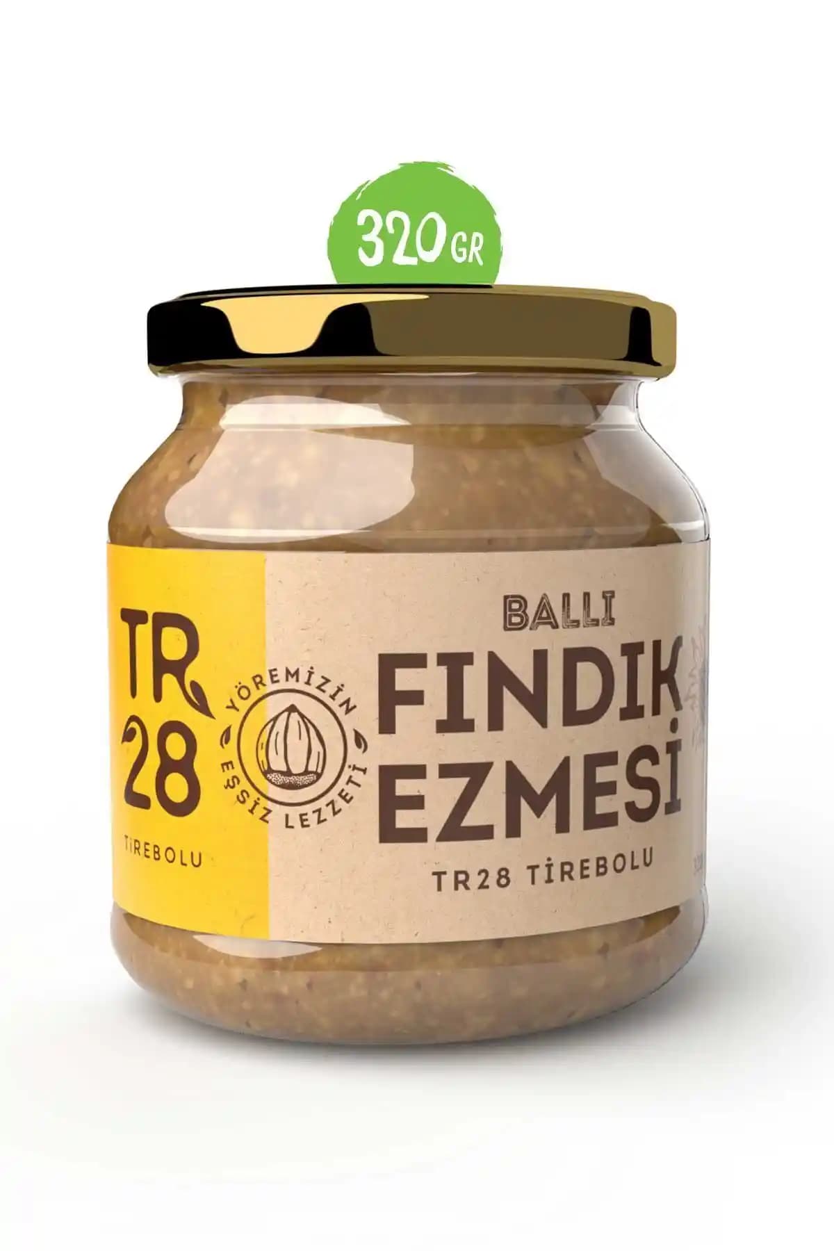 TR 28 Ballı Fındık Ezmesi 320 GR Doğal ve Sağlıklı Fındık ve Bal Karışımı