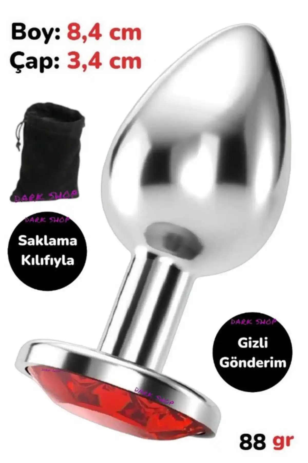 DARK SHOP Metal Elmas Taşlı Anal Plug: Estetik ve Dayanıklı Anal Oyun Aleti