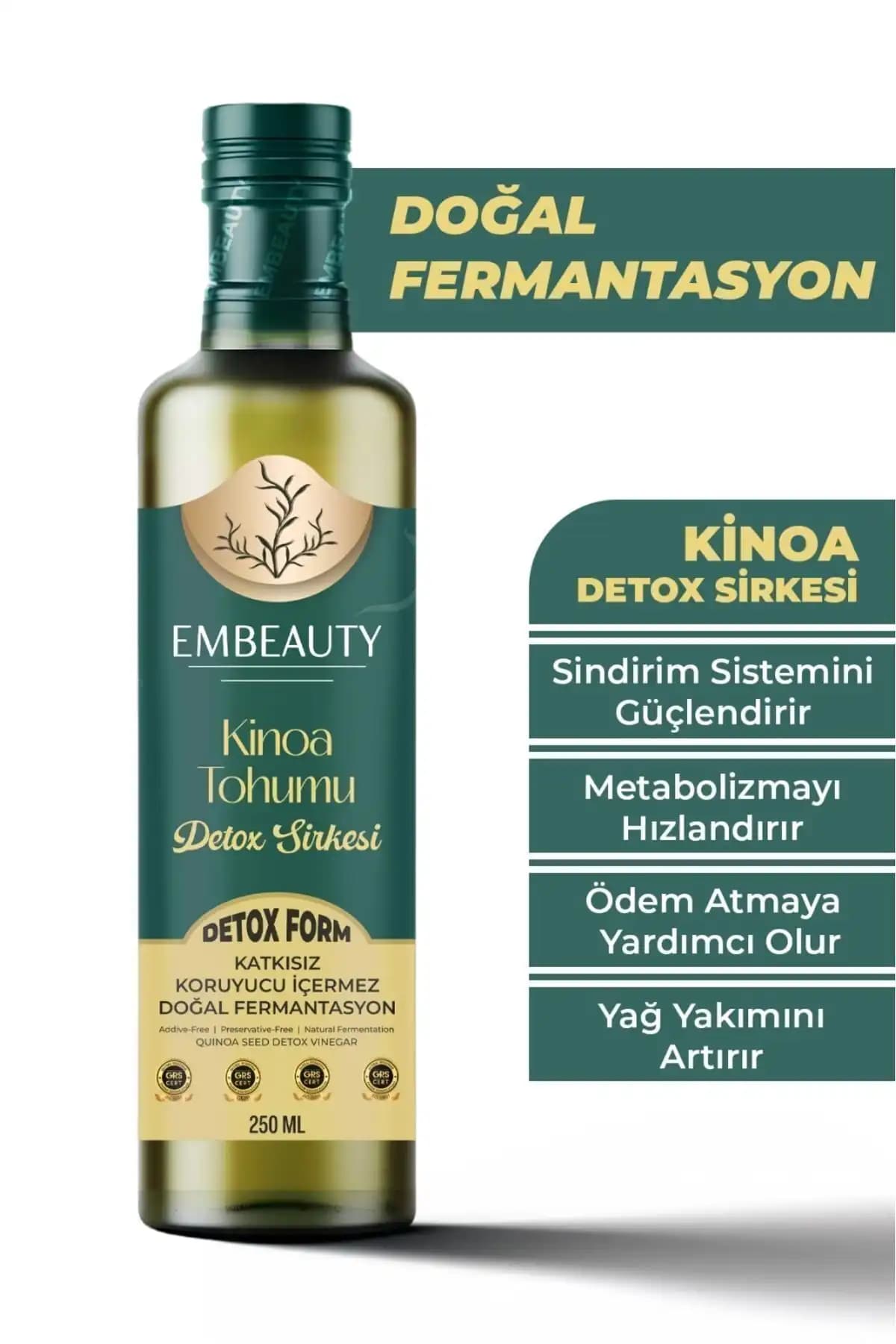 Embeauty Kinoa Tohumu Detoks Sirkesi: Doğal Sağlık ve Zindelik İçin Güçlü Bir Seçenek