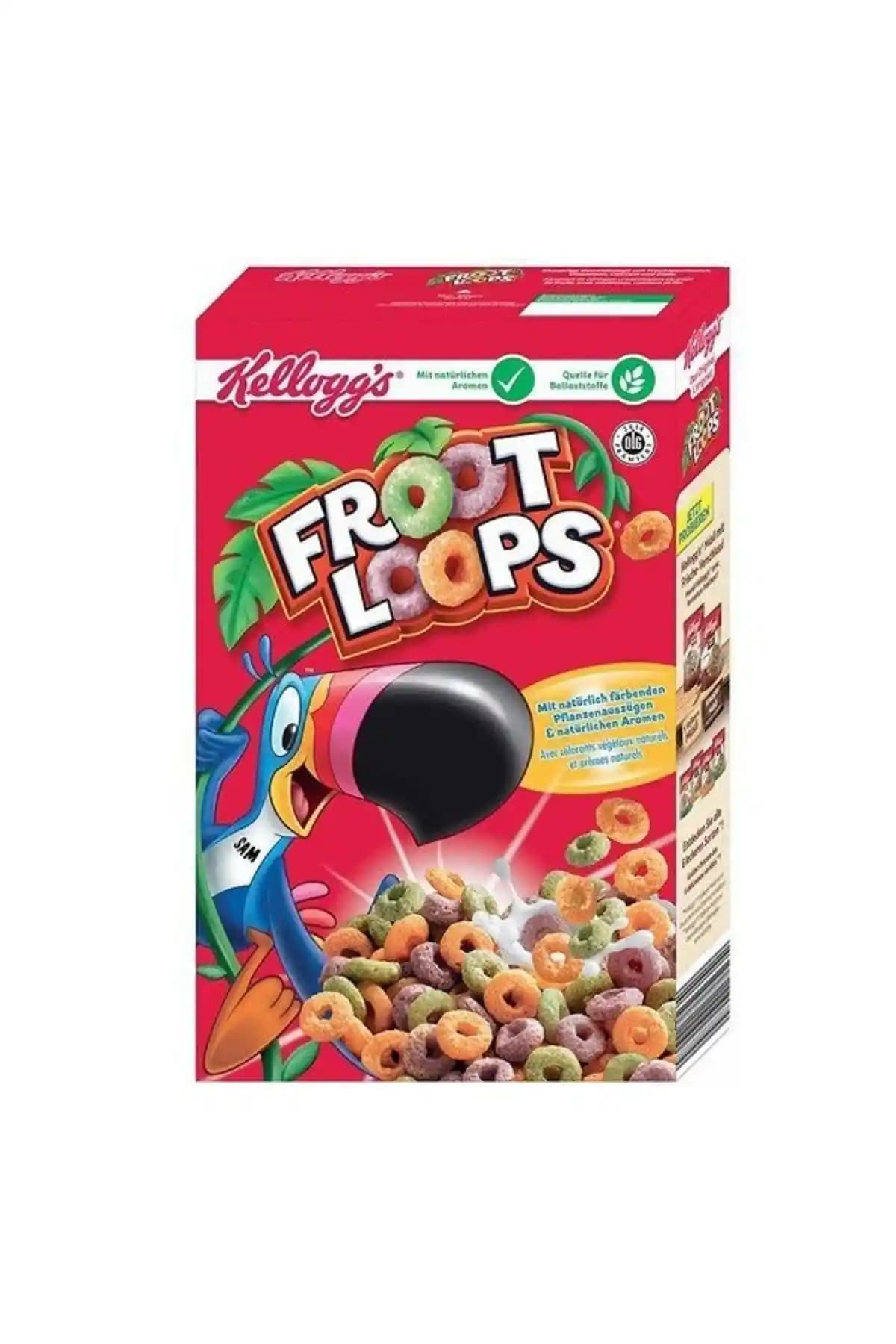 Kellogg's Froot Loops Sade Aromalı Kahvaltılık Gevrek ve Çok Yönlü Kullanım İmkanı