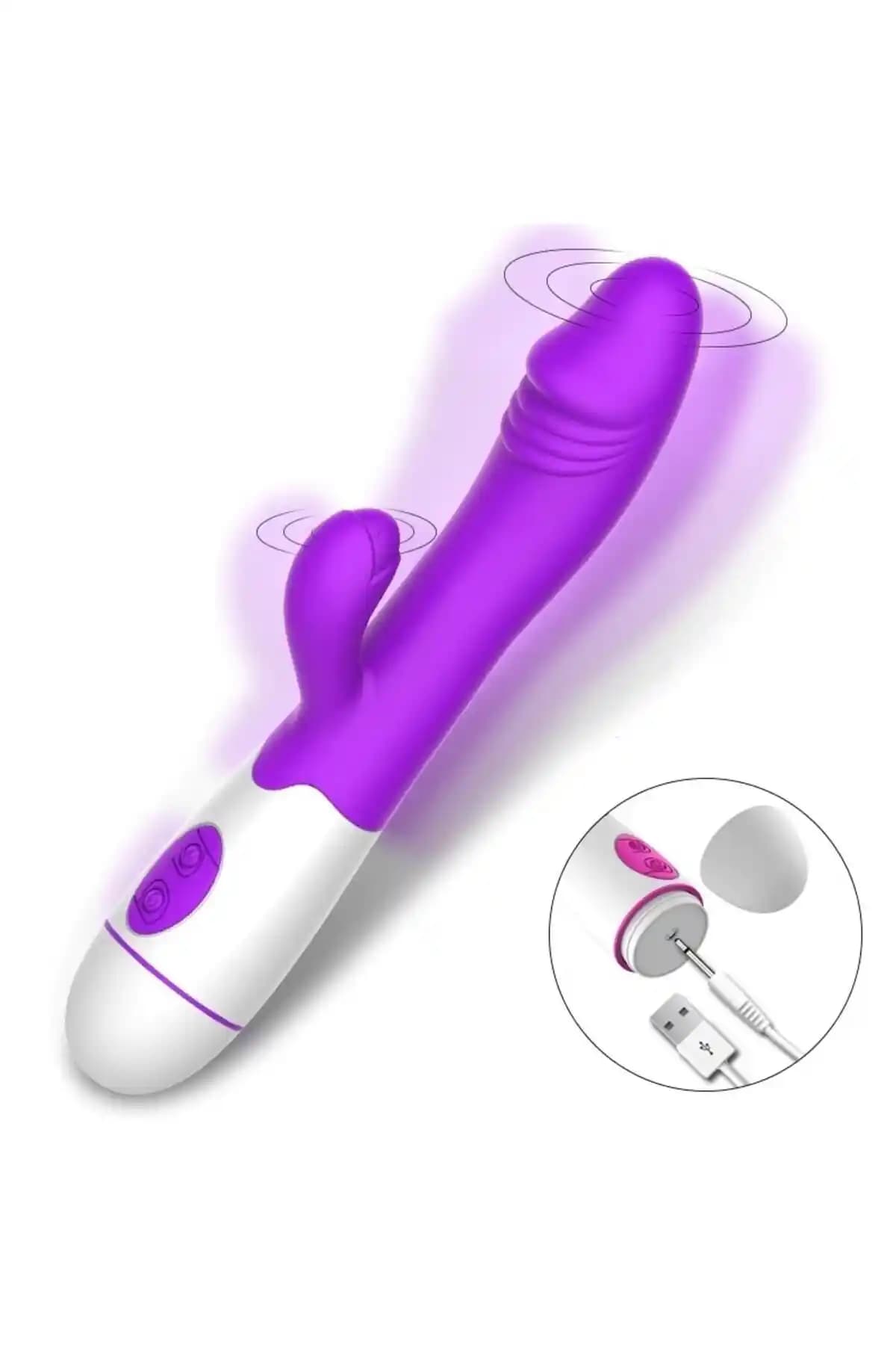 Lolita Shop 30 Hız Titreşimli USB Şarjlı Silikon Vibratörleri Güçlü ve Çok Modlu Kullanım İmkanıyla