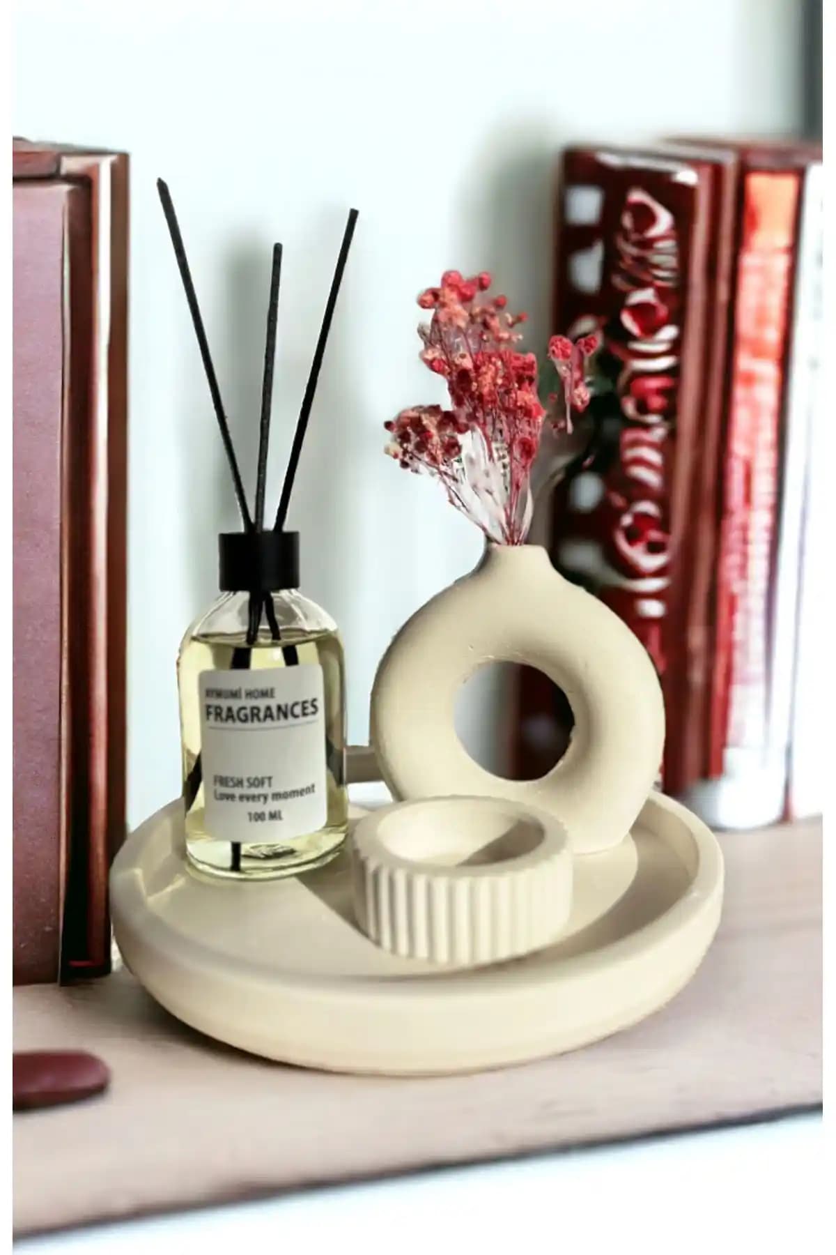 aymumi home Minimal Halka 100 ml Fresh Soft Oda Koku ve Tealight Mumluk Seti Özellikleri
