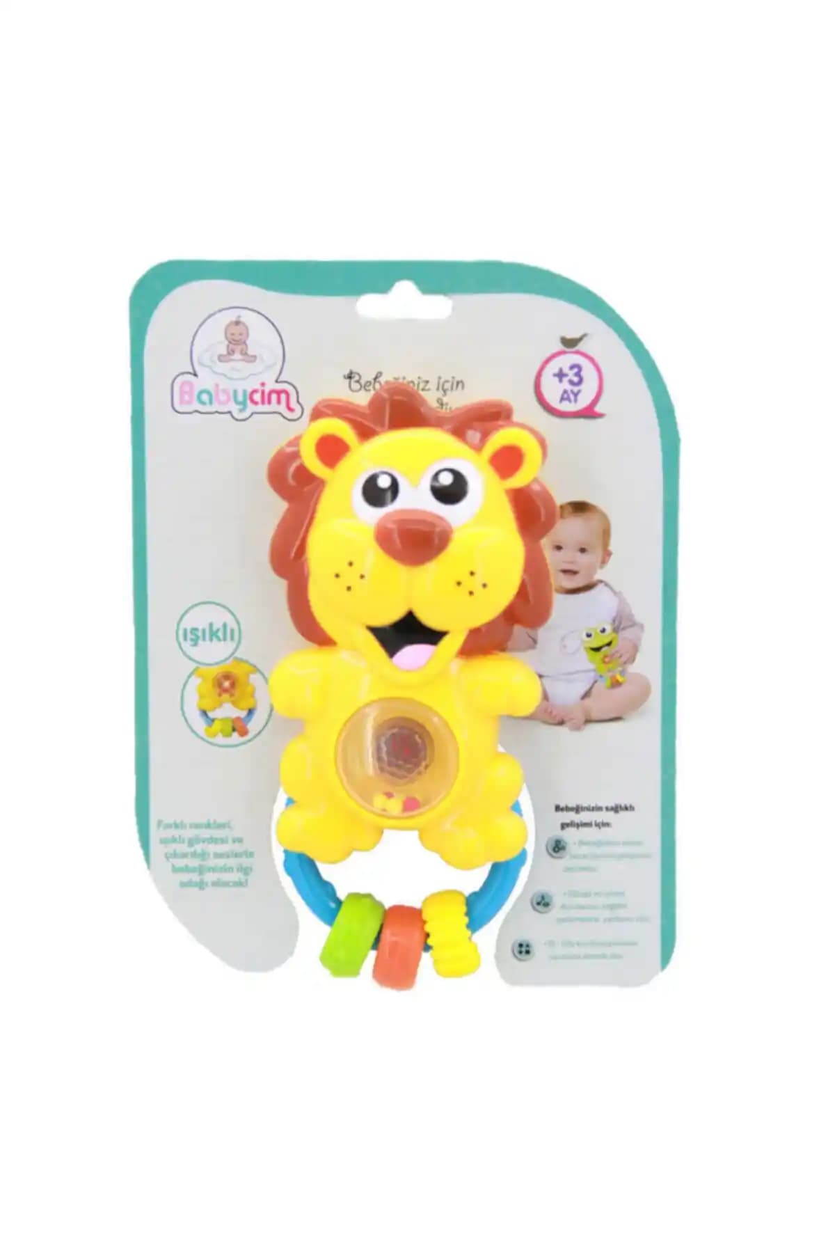 Babycim Aslan Çıngırak Sesli: Bebeğinizin Duyusal ve Motor Gelişimini Destekleyen Oyuncak