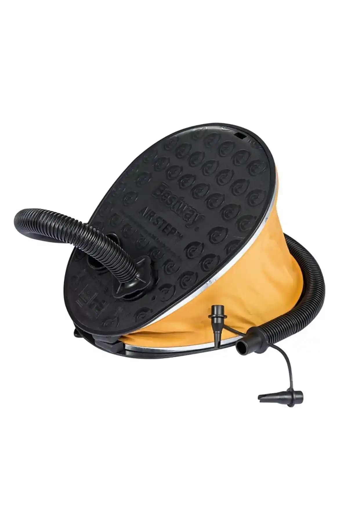 Bestway Siyah Sarı Profesyonel Ayak Pompası 29x22 cm Çoklu Başlıklı ve Taşınabilir